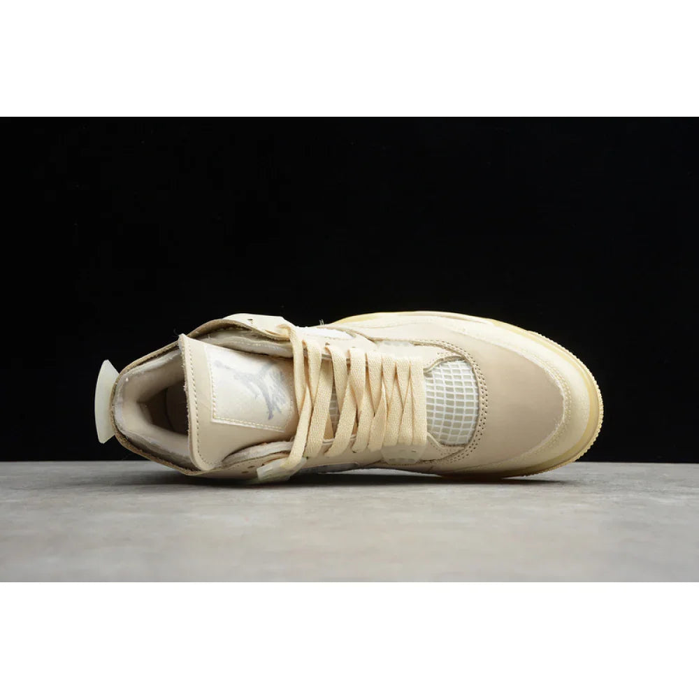OW X AIR JORDAN 4 SP SAIL/MUSLIN-WHITE-BLACK