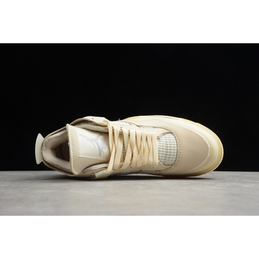 OW X AIR JORDAN 4 SP SAIL/MUSLIN-WHITE-BLACK