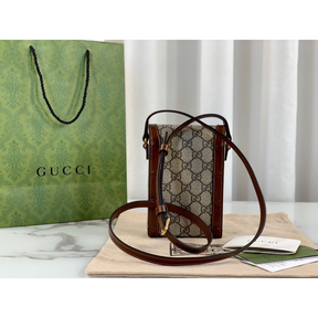 Bolsa Gucci Horsebit 1955 Mini Bag in GG Supreme 11.5x17x4CM (3 cores)