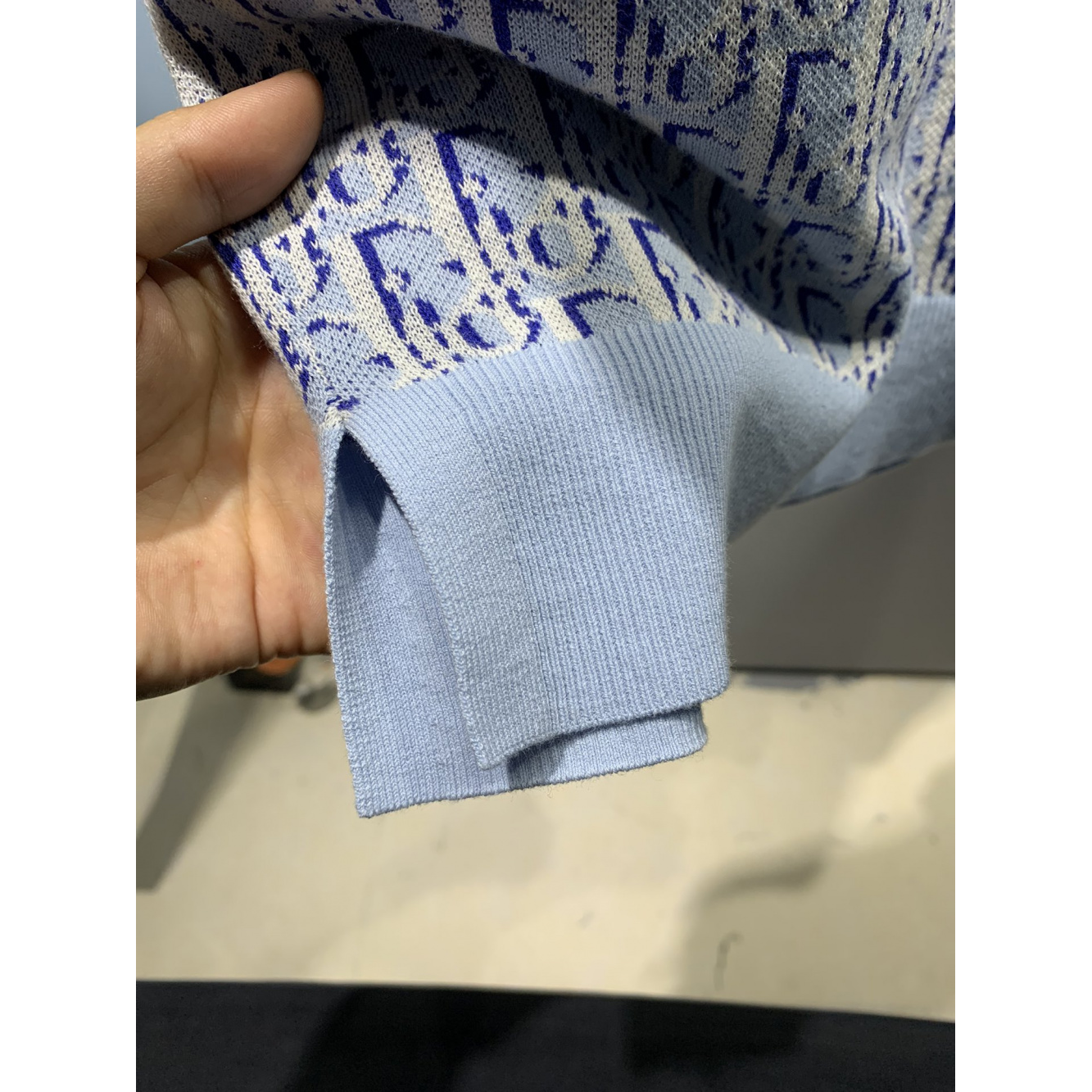 Camisa Polo de Algodão Oblique Azul