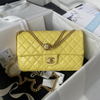 Bolsa Chanel Lambskin Quilted Sweet Camellia Flap 14.5X23.5X7CM