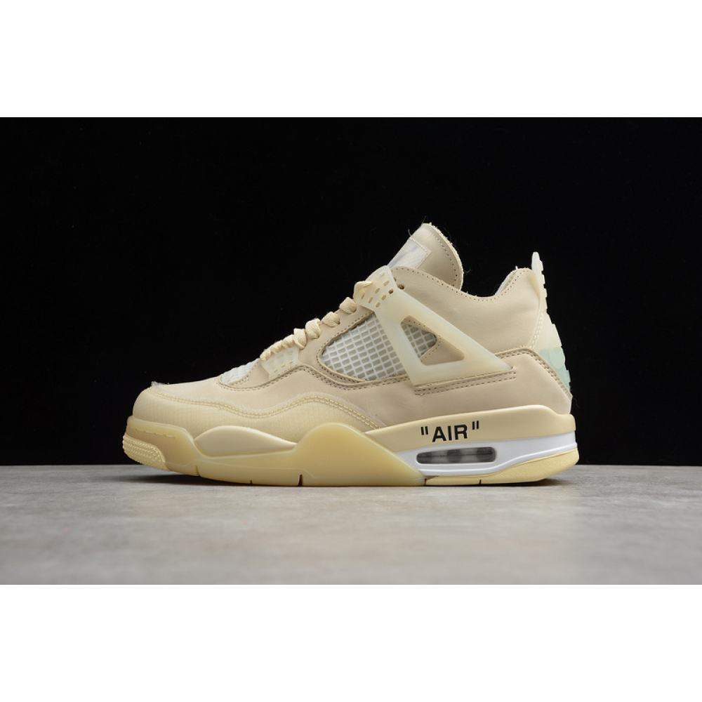 OW X AIR JORDAN 4 SP SAIL/MUSLIN-WHITE-BLACK