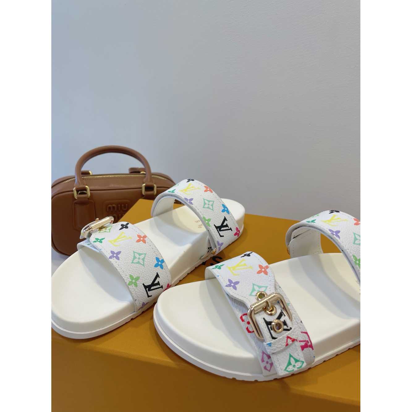 Sandália Louis Vuitton TM Mule Bom dia Branco