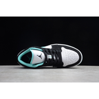 AIR JORDAN 1 LOW WHITE/BLACK-ISLAND GREEN
