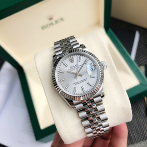Rolex Datejust Prata/Branco