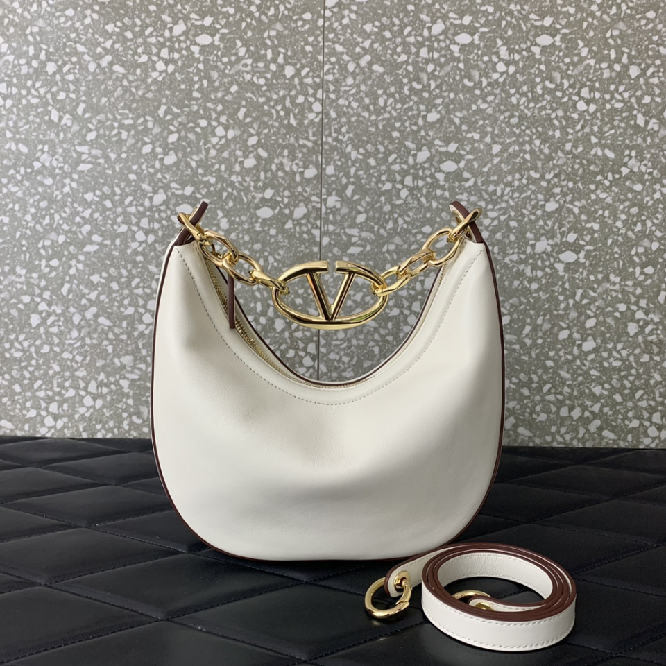 Bolsa Valentino Garavani Tiracolo VLogo Moon pequena 20x23x8cm  (Off White e outras cores)