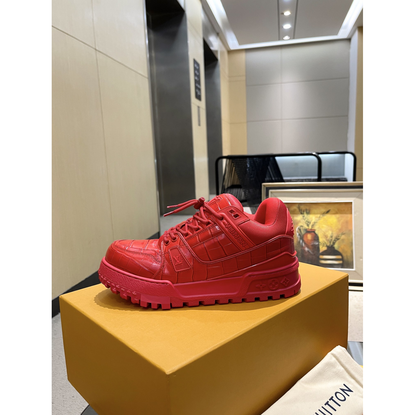 Louis Vuitton Trainer Maxi Vermelho