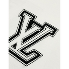 Camiseta de Algodão Louis Vuitton Logo LV Bordado Branca