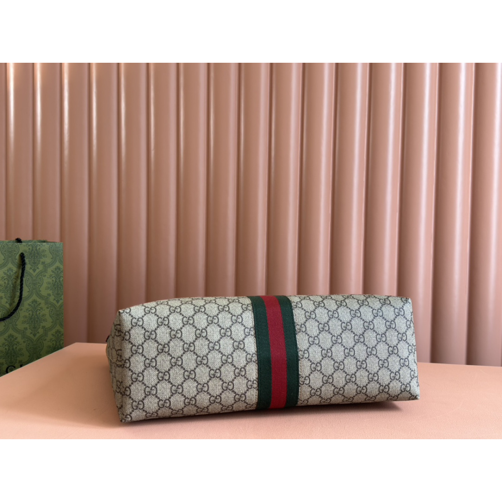 Bolsa Gucci Tote Ophidia GG Marrom 38x28x14cm