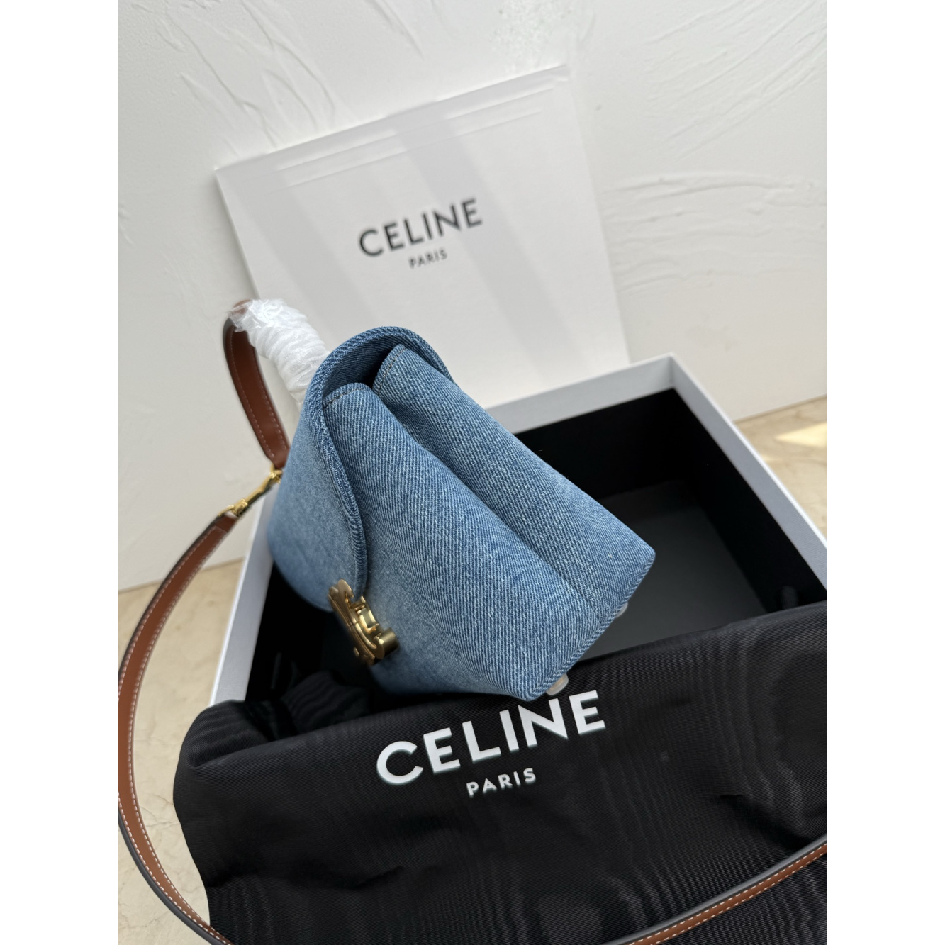 Bolsa Celine Nino Teen em Denim 20.5x13x8cm