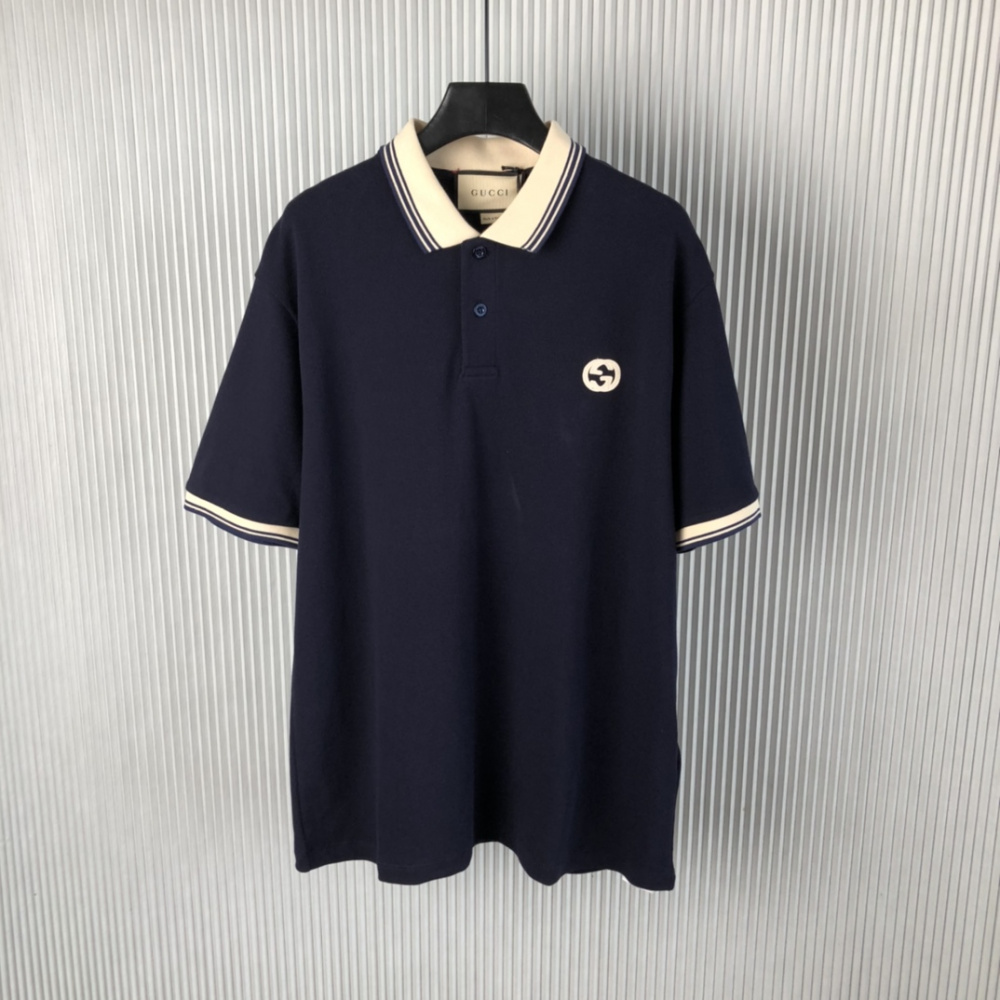 Camisa Gucci Polo de algodão com Bordado gg