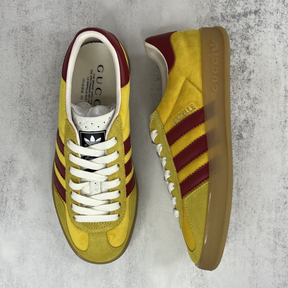 Tênis Gucci x Adidas Gazelle Amarelo/Vermelho