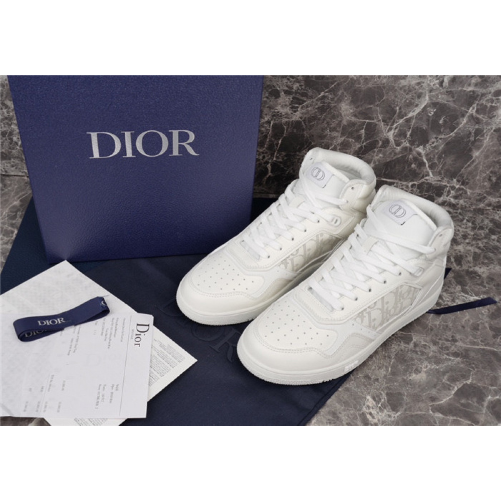 DIOR B27 HIGH WHITE CALFSKIN