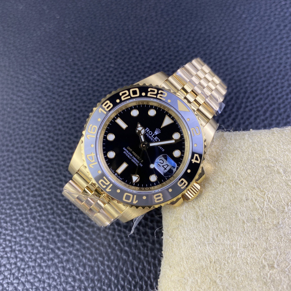 Rolex GMT Master II Dourado/Preto