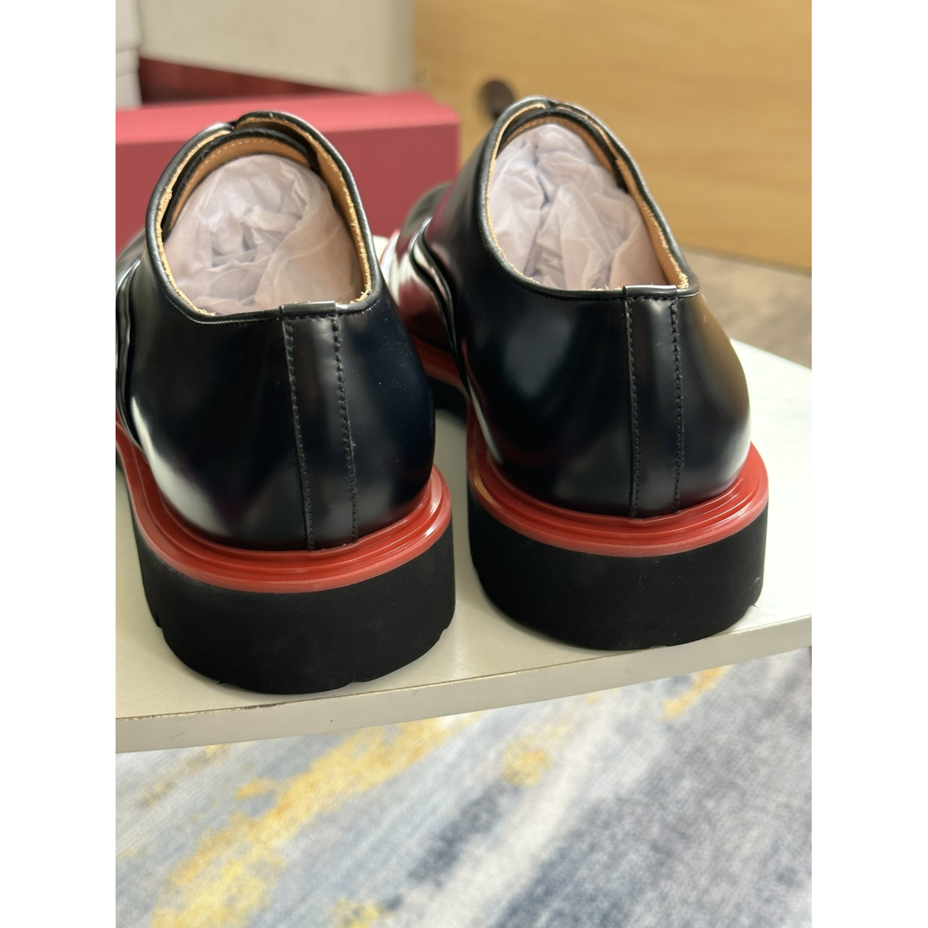 Salvatore Ferragamo Mocassim em Couro com detalhe Gancini Preto