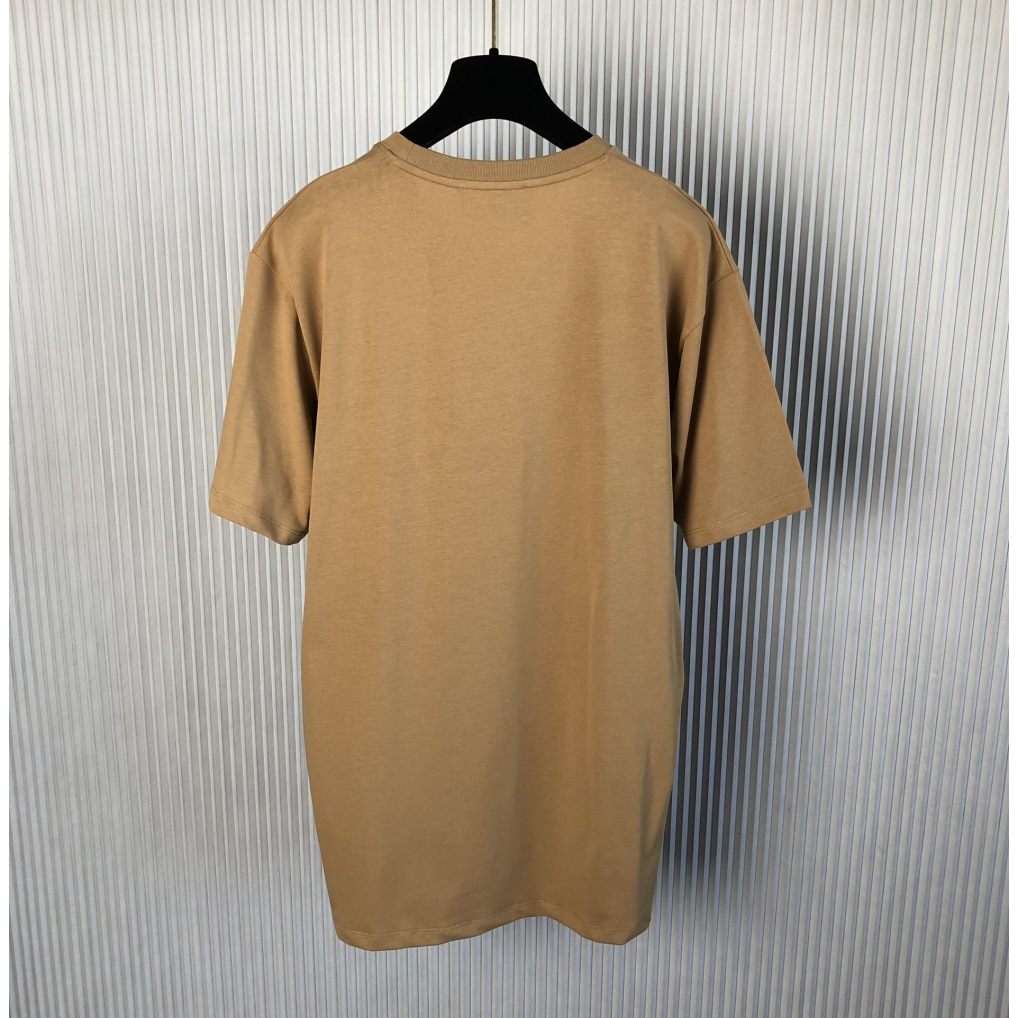 Cotton jersey printed T-shirt Marrom