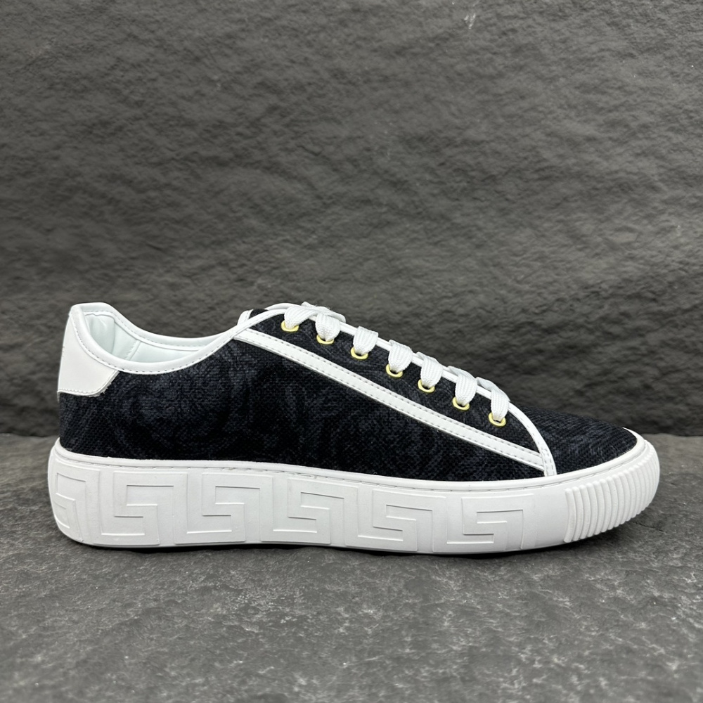 Tênis Versace Barocco Greca de Jacquard Preto