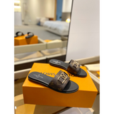 Sandália Louis Vuitton Mule Low Lock It Monogram