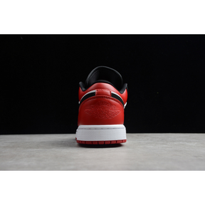 AIR JORDAN 1 LOW BLACK TOE WHITE/BLACK-GYM RED