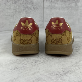 Tênis Gucci x Adidas Gazelle Amarelo/Vermelho GG Tradicional