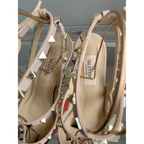 Sandália Salto Valentino Garavani Scarpin Rockstud 11cm Preto/Rosa blush