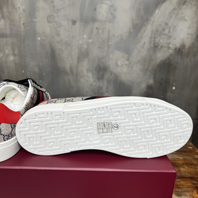 Gucci Sneaker Ace With Web Bege e Azul canvas