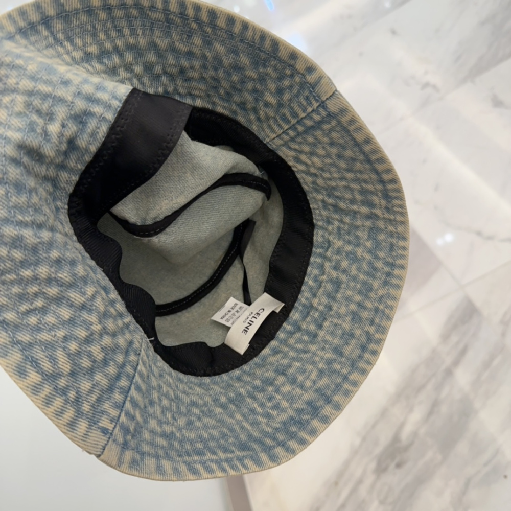 Chapéu Bucket Celine Triomphe Jeans Washed