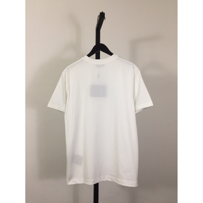 Camisa Prada em algodão com nome Bordado em Bolso Lateral Superior Branca