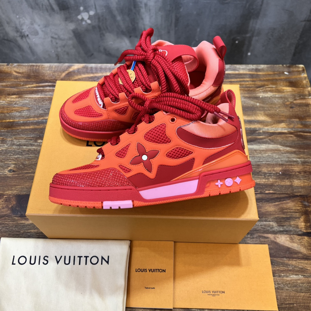 Tênis Louis Vuitton LV Skate Vermelho