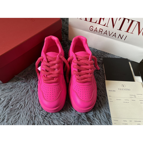 Tênis Valentino Garavani One Stud Couro Rosa Pink