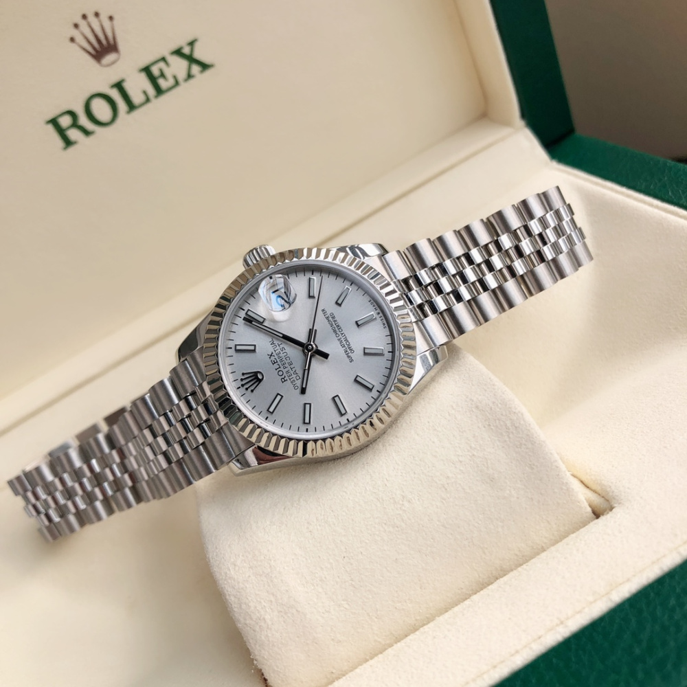 Rolex Datejust Prata/Branco