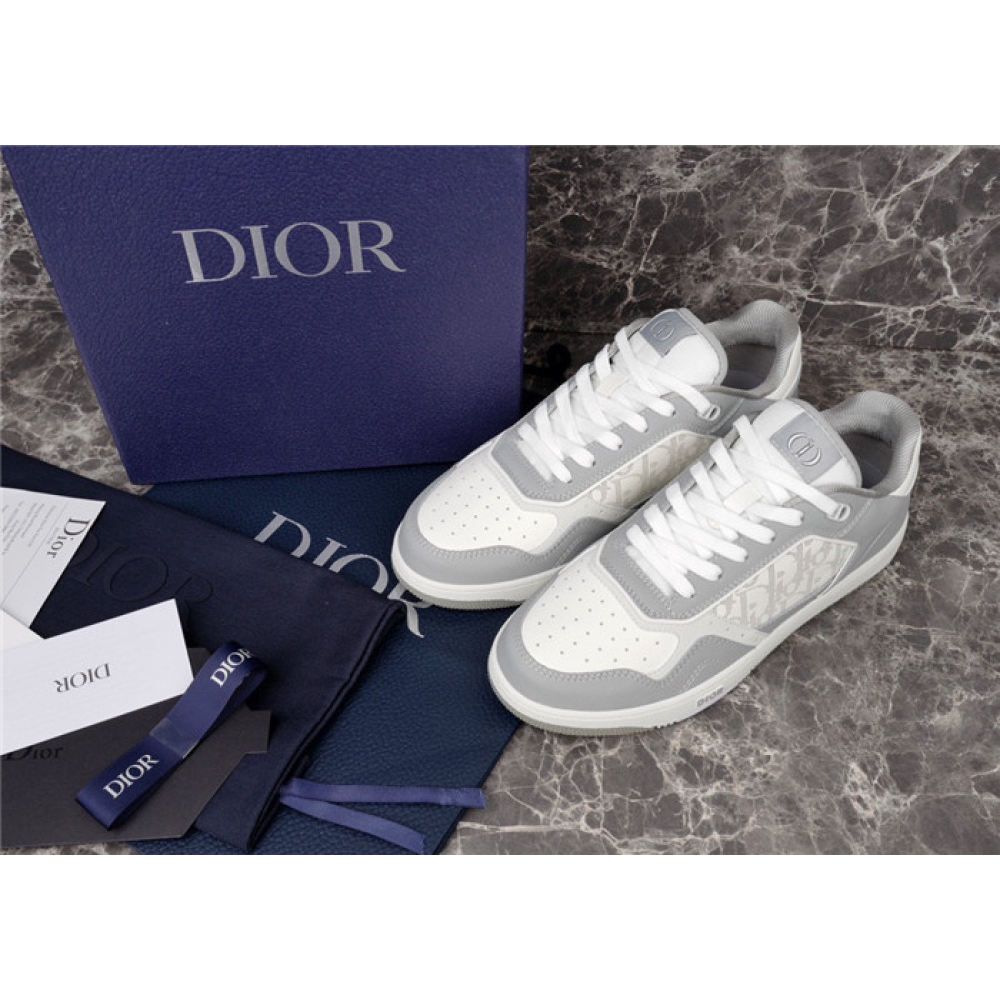 DIOR B27 LOW-TOP GRAY CALFSKIN