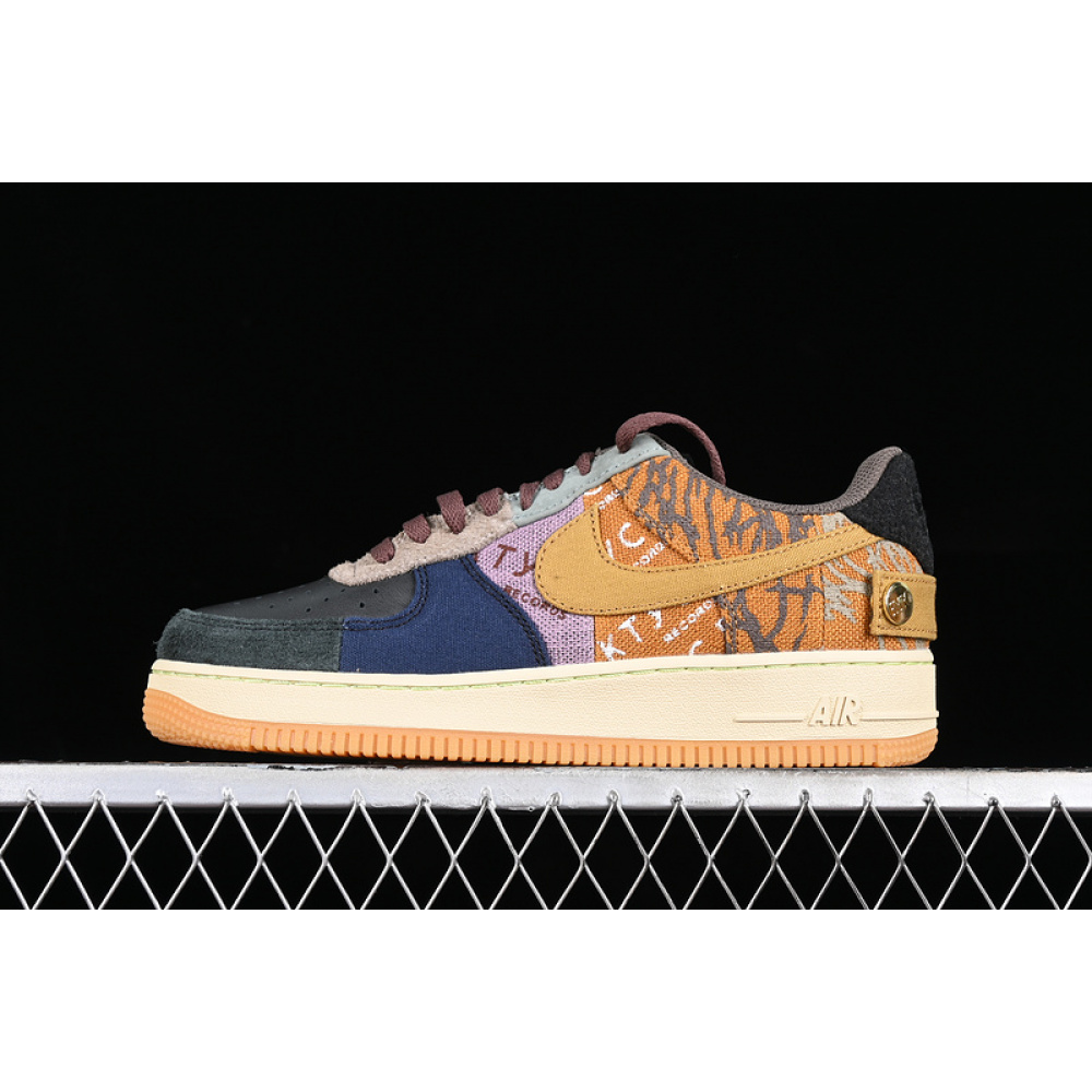 TRAVIS SCOTT AIR FORCE 1 LOW GREY/YELLOW/BLACK/BLUE/PURPLE