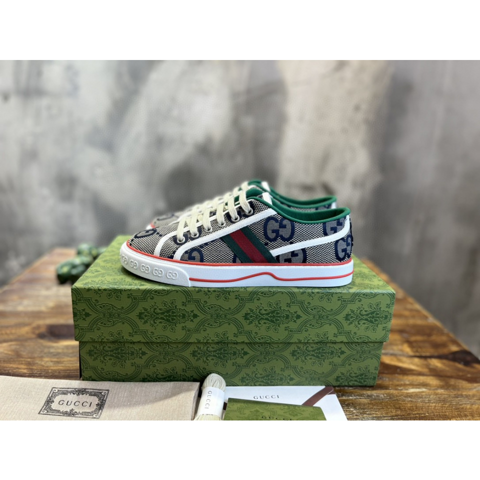 Tênis Gucci Cano Baixo 1977 Azul