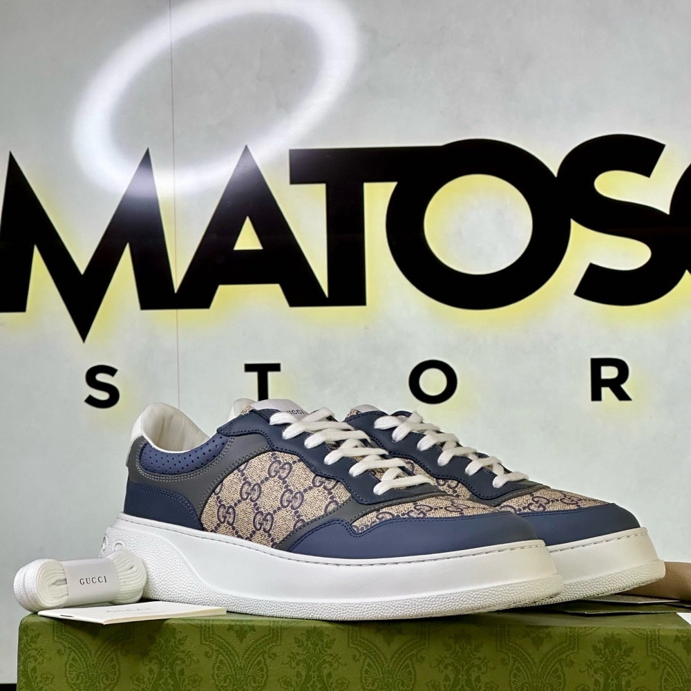 Tênis Gucci GG Supreme Bege/Azul