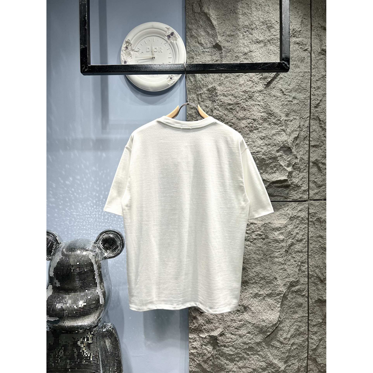 Camisa Burberry de algodão BB ao meio bordada Branca