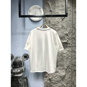 Camisa Burberry de algodão BB ao meio bordada Branca