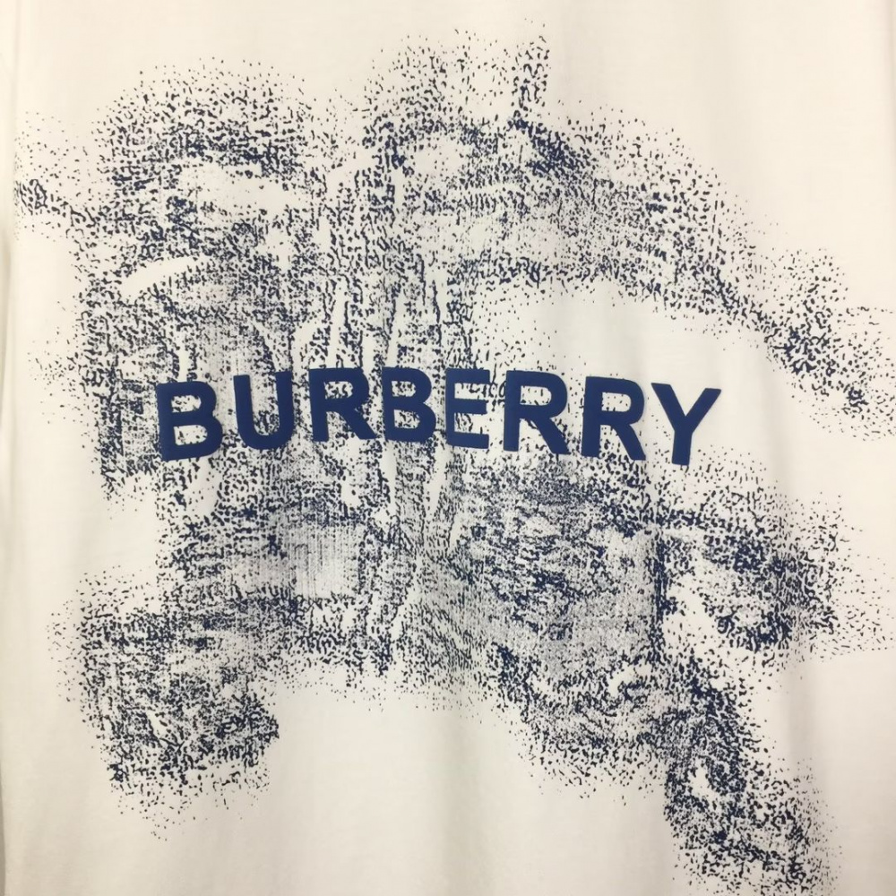 Camisa Burberry de algodão Branca com logo Azul