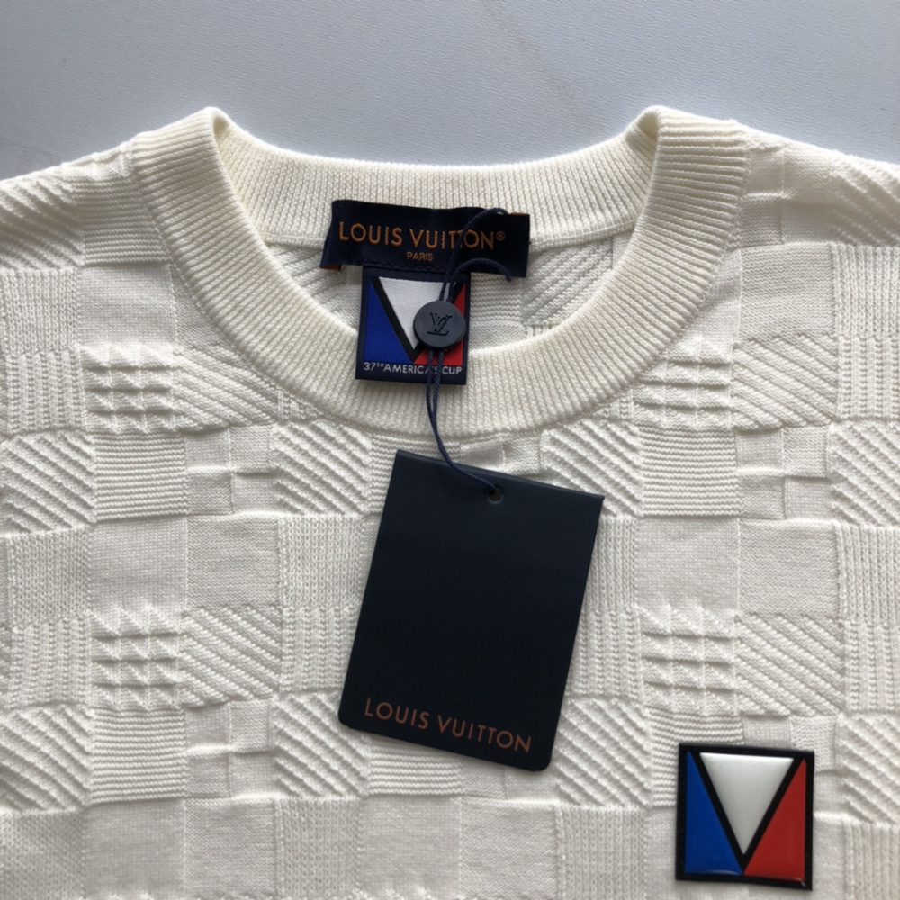 Camiseta Jacquard de Algodão Damier Louis Vuitton