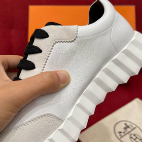 Tênis Hermès Bouncing Couro Branco/Preto