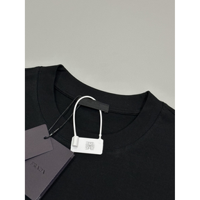 Camisa Prada em algodão com Bordado Prada Preta