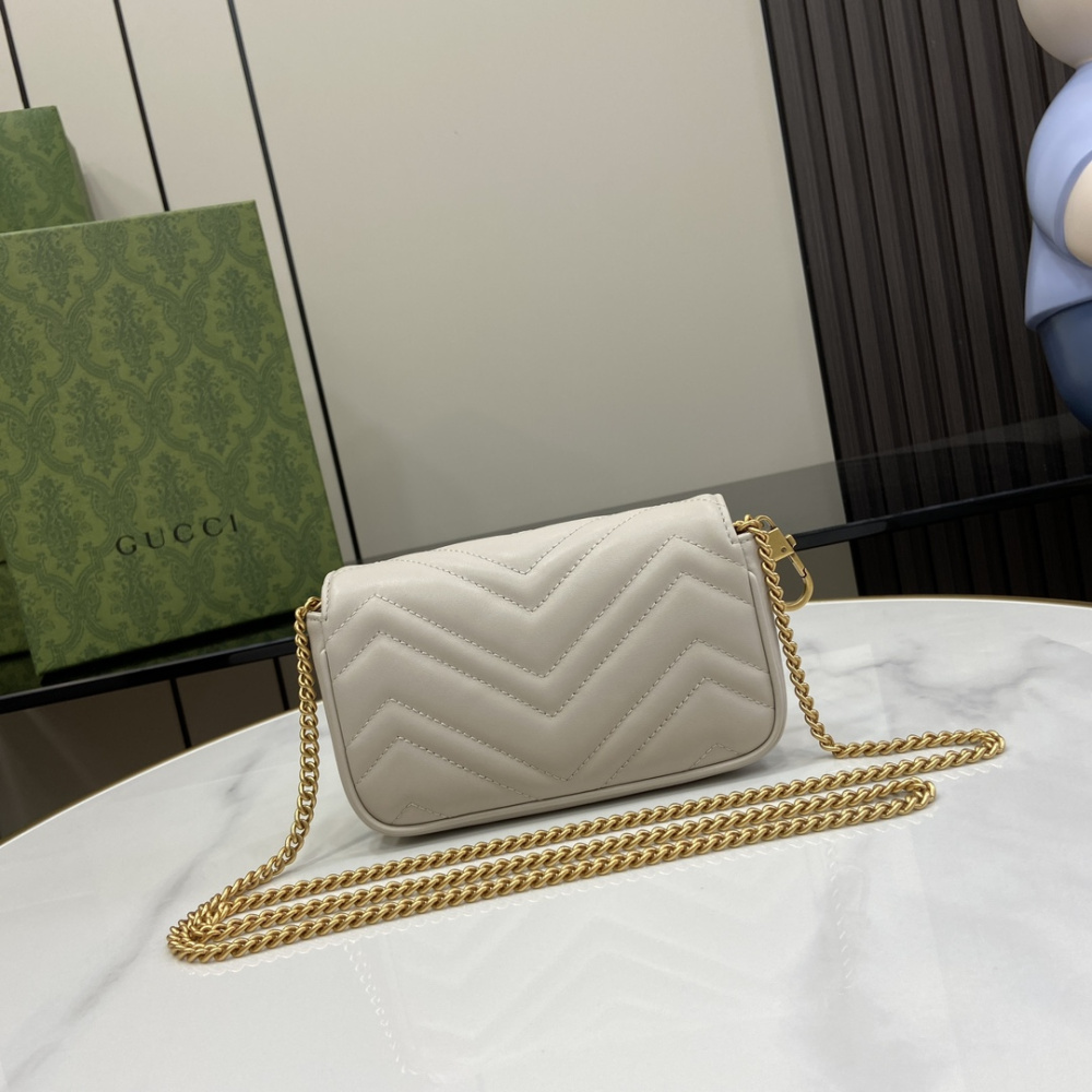 Bolsa Gucci GG Marmont Super Mini/Média/Grande Off White