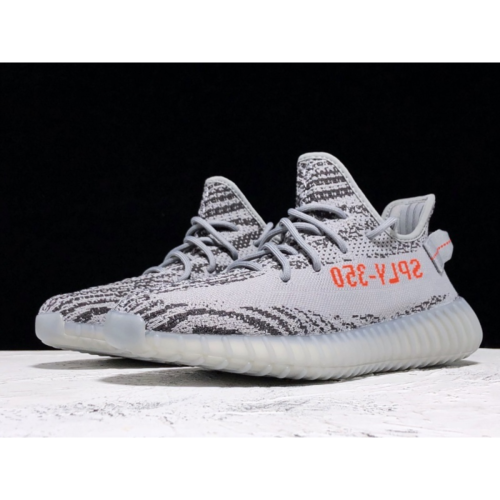 YEEZY BOOST 350 V2 GREY/BOLD ORANGE/DARK