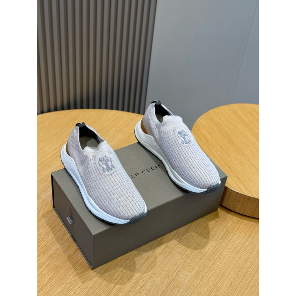 Brunello Cucinelli Tênis Slip On Branco