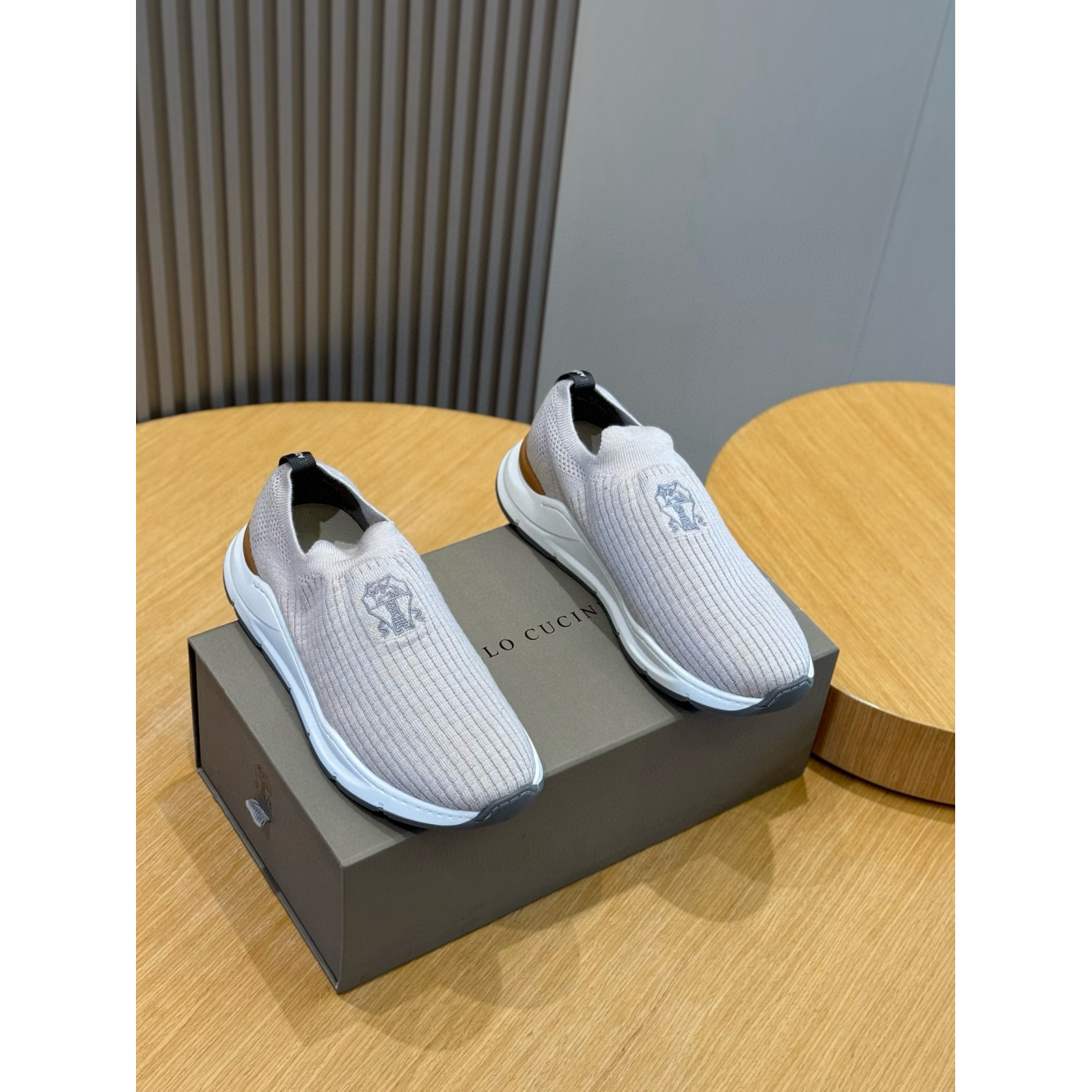 Brunello Cucinelli Tênis Slip On Branco