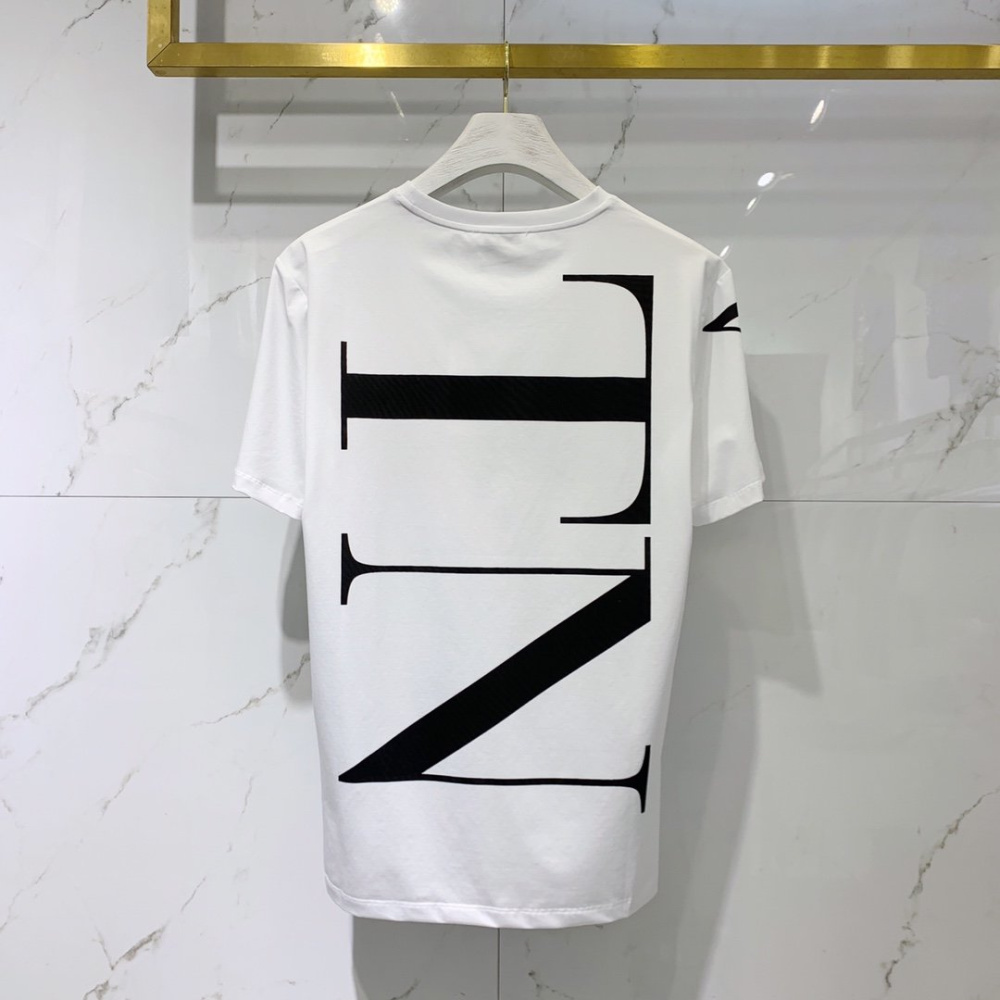 Camisa Valentino em algodão VLTN Logo Vertical com estrela Branca