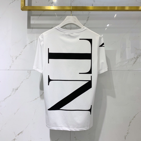 Camisa Valentino em algodão VLTN Logo Vertical com estrela Branca