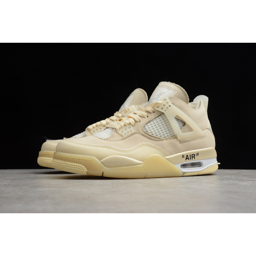 OW X AIR JORDAN 4 SP SAIL/MUSLIN-WHITE-BLACK