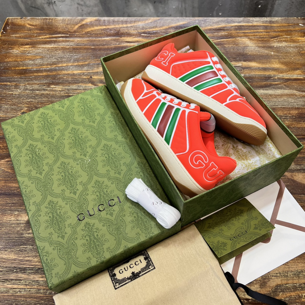 Tênis Gucci Screener With Web Vermelho