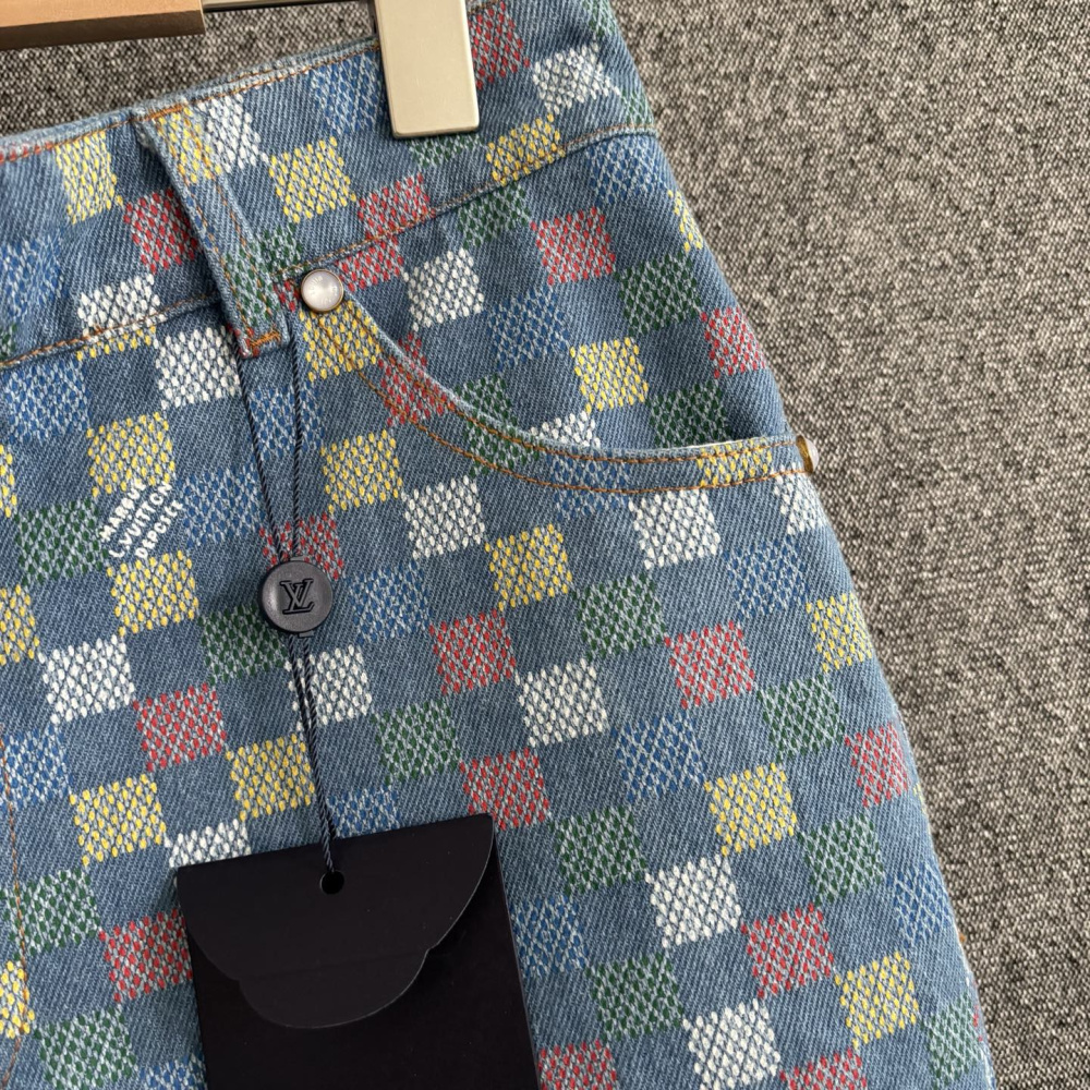 Bermuda com Cambraia Damier Louis Vuitton LV